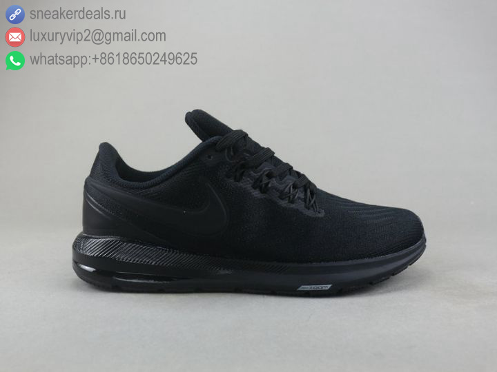 NIKE AIR ZOOM STRUCTURE 22 BLACK BLACK MEN RUNNING SHOES